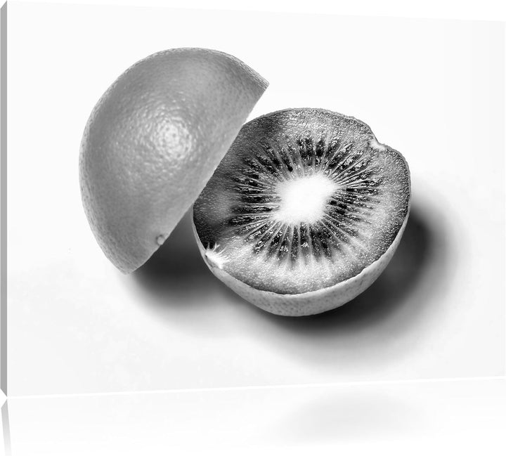 Pixxprint Orangen Kiwi Fruit Früchte Obst als Leinwandbild/Grösse: 100x70 / Wandbild/Kunstdruck/fert