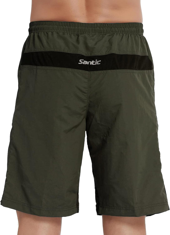 Santic Radlerhose für Herren, Radlerhose, MTB, Rennrad, mit gepolstertem Höschen, für Herren – Boden
