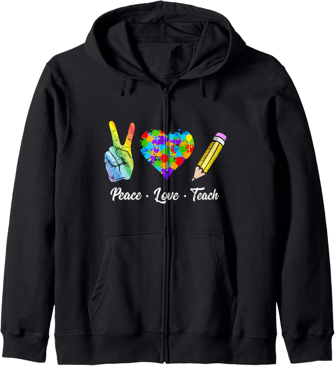 Frieden Liebe Teach Süsse Lehrerin Peace Lovers Kapuzenjacke