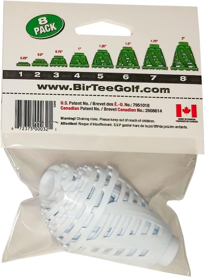 BirTee Golf Tees – PRO Speed Version mit verbesserter Haltbarkeit – 8er Pack. Indoor-Golf-Tees/Golf-