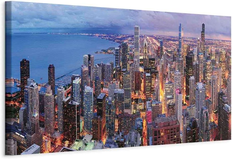 murando - Wandbilder XXL Stadt New York 150x50 cm 1 tlg - Wand Deko Vlies Leinwand Bilder Gross Wand