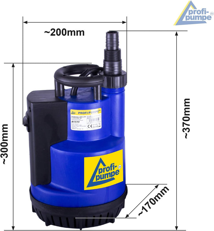 TAUCHPUMPE ZISTERNENPUMPE GARTENPUMPE KELLERPUMPE LONG-LIFE CLEAN-STAR 750 FLACHSAUGEND SCHACHTPUMPE