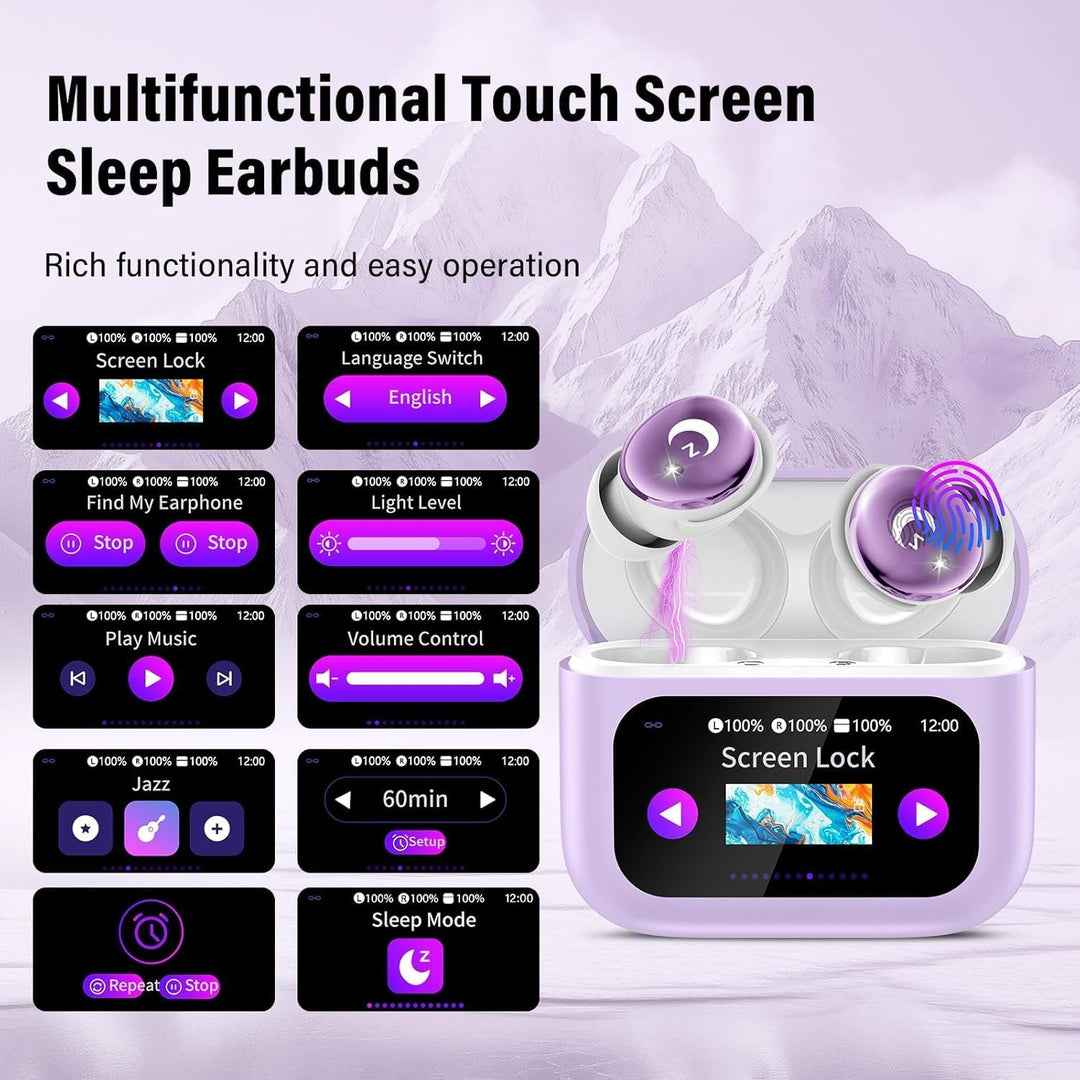 Bluetooth Kopfhörer, Mini 48 Std Schlafkopfhörer Bluetooth 5.4 mit Touchscreen, 2026 Neue in Ear Kop