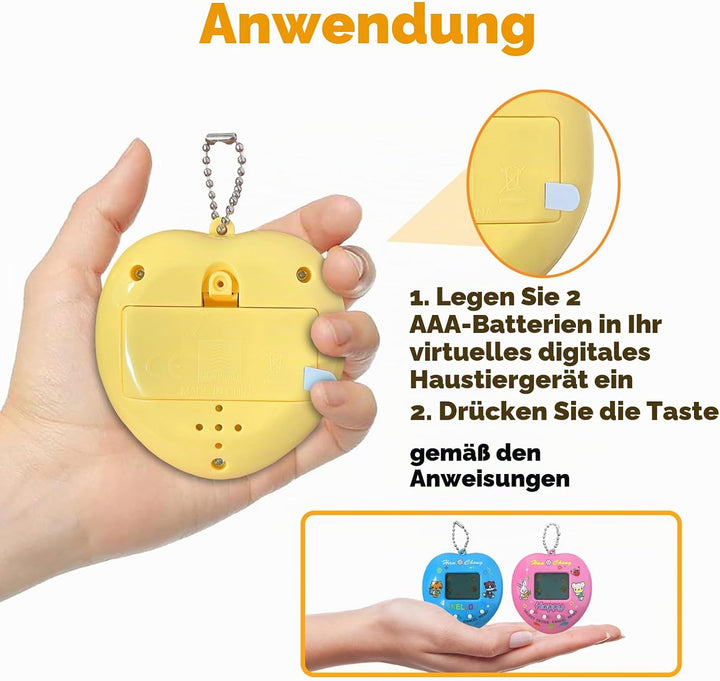 Elektronische Haustier Spielmaschine, 3 Stück Tragbares Haustierspielzeug, Handheld Virtuelle Hausti