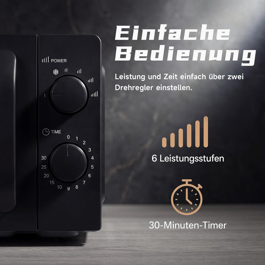 Galanz Retro Mikrowelle 0,7L Studenten - Kompakte 700W Mikrowelle Spar 8–12€/Monat fur Studentenwohn