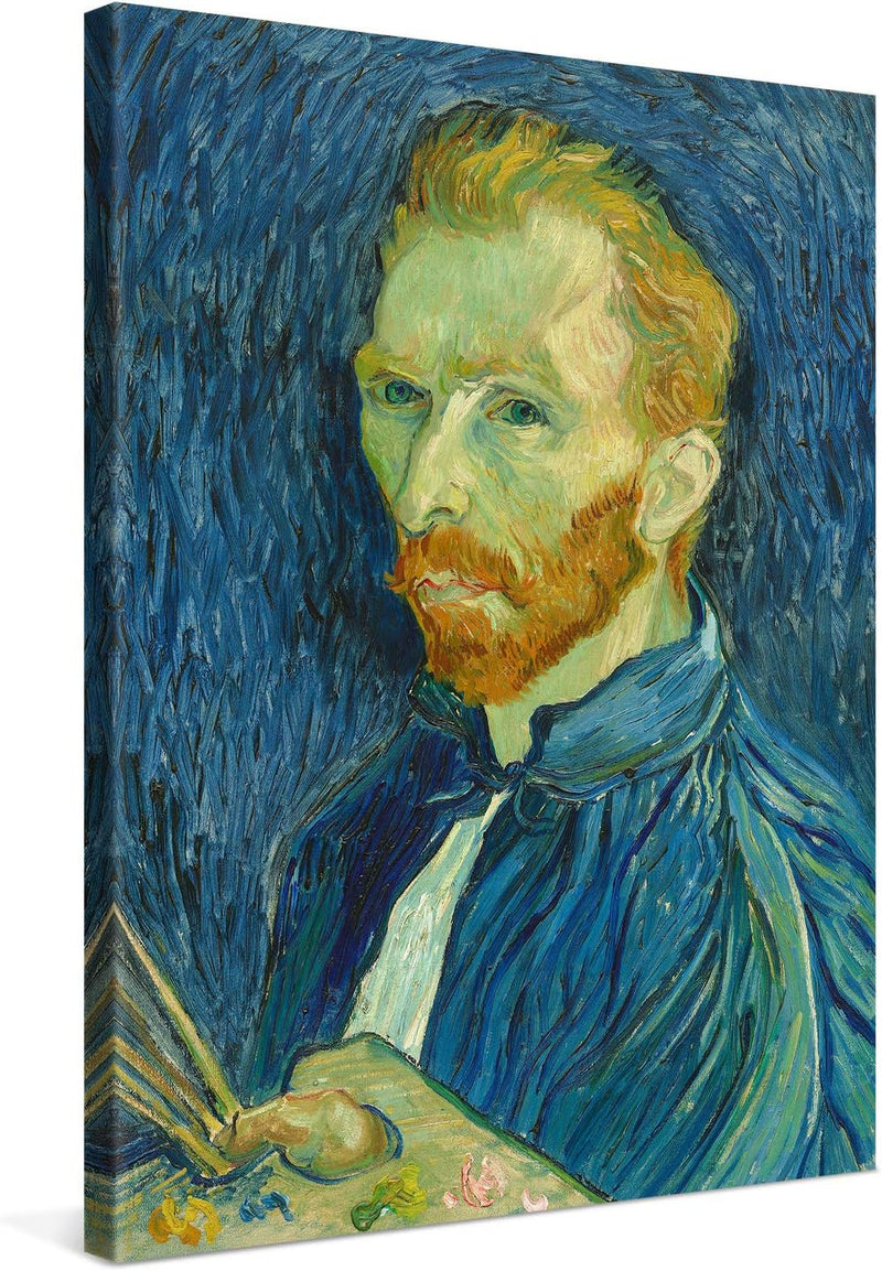 PICANOVA – Vincent Van Gogh Self-Portrait 60x80 cm – Bild auf Leinwand – Leinwandbild – Premium Lein