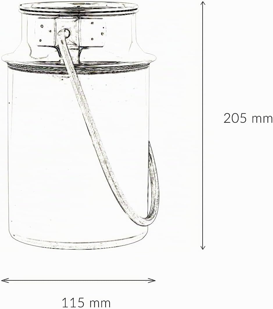 Transportkanne 1,5 Liter Edelstahl Milchkanne Transportbehälter Kanne Milchkrug