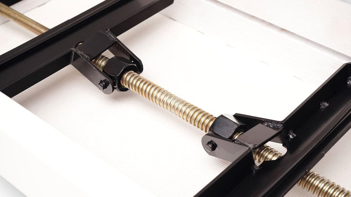 Classic Cantabile Pianobank Weiss-Hochglanz (Höhenverstellbar von 47-56cm, Spindelmechanik, Sitzfläc