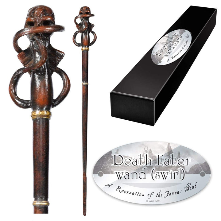 Death The Noble Collection Eater Swirl Character Wand - 14in (35cm) Wizarding World Wand with Name T
