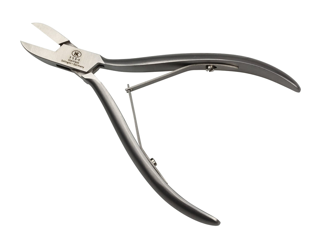 HK Manicure by Hans Kniebes - 13 cm gerade Eckenzange mit Doppelfeder - durchgestreckt - rostfreier