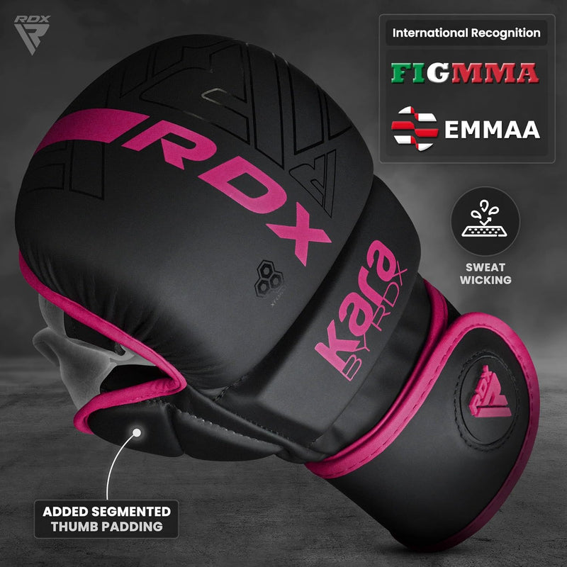 RDX MMA Handschuhe für Kampfsport Grappling Training, Maya Hide Leder Kara Sparring Handschuhe, Punc