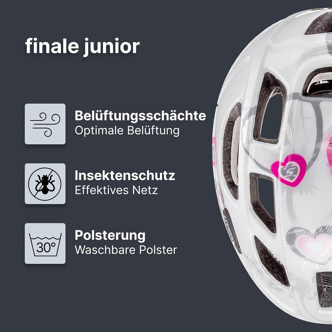 uvex finale junior - leichter Fahrradhelm für Kinder - individuelle Grössenanpassung - erweiterbar m
