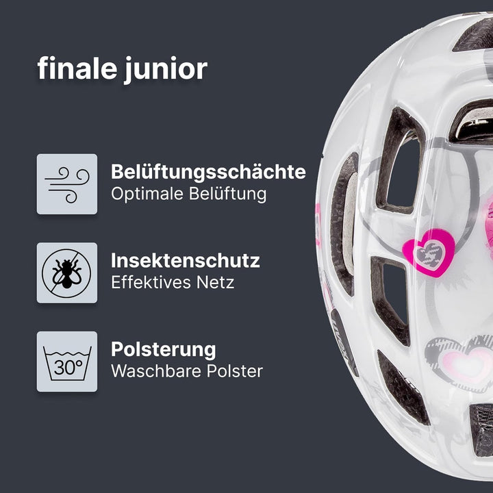 uvex finale junior - leichter Fahrradhelm für Kinder - individuelle Grössenanpassung - erweiterbar m