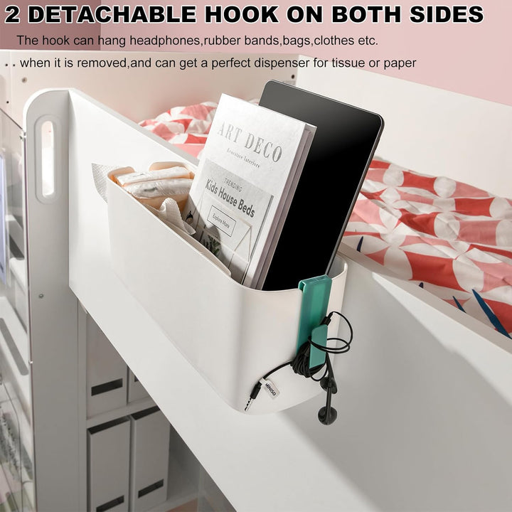 Bettablage Zum Einhängen, 2 Stück Bett Organizer Zum Einhängen, Bett Organizer, Nachttisch Bett Bett