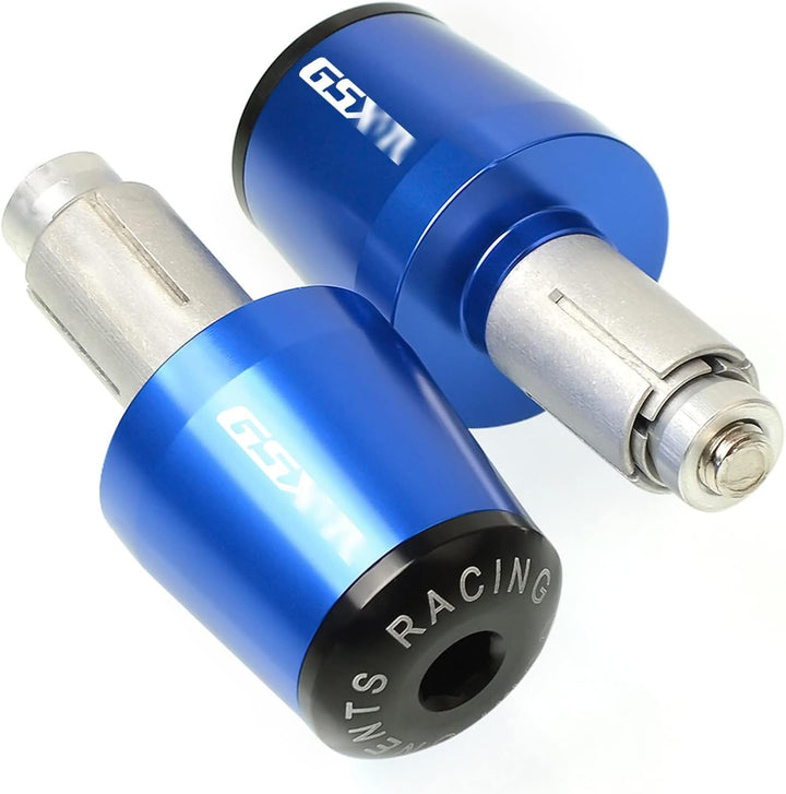 MZ-STORE 2pcs 7/8" 22mm Motorrad Lenkerenden Getriebe Balanced Plug Slider Lenker Endkappe Griffe Al