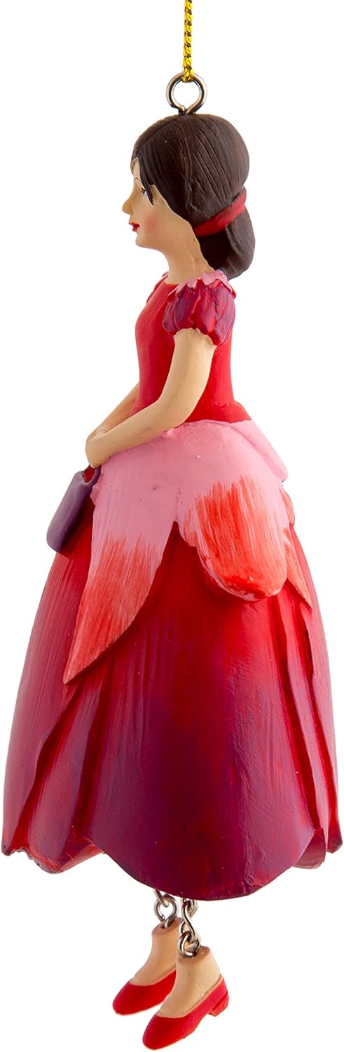 Blumen Mädchen Fuchsie zum Hängen Figur Dekofigur Gartenfigur für den Innenbereich, Fuchsie