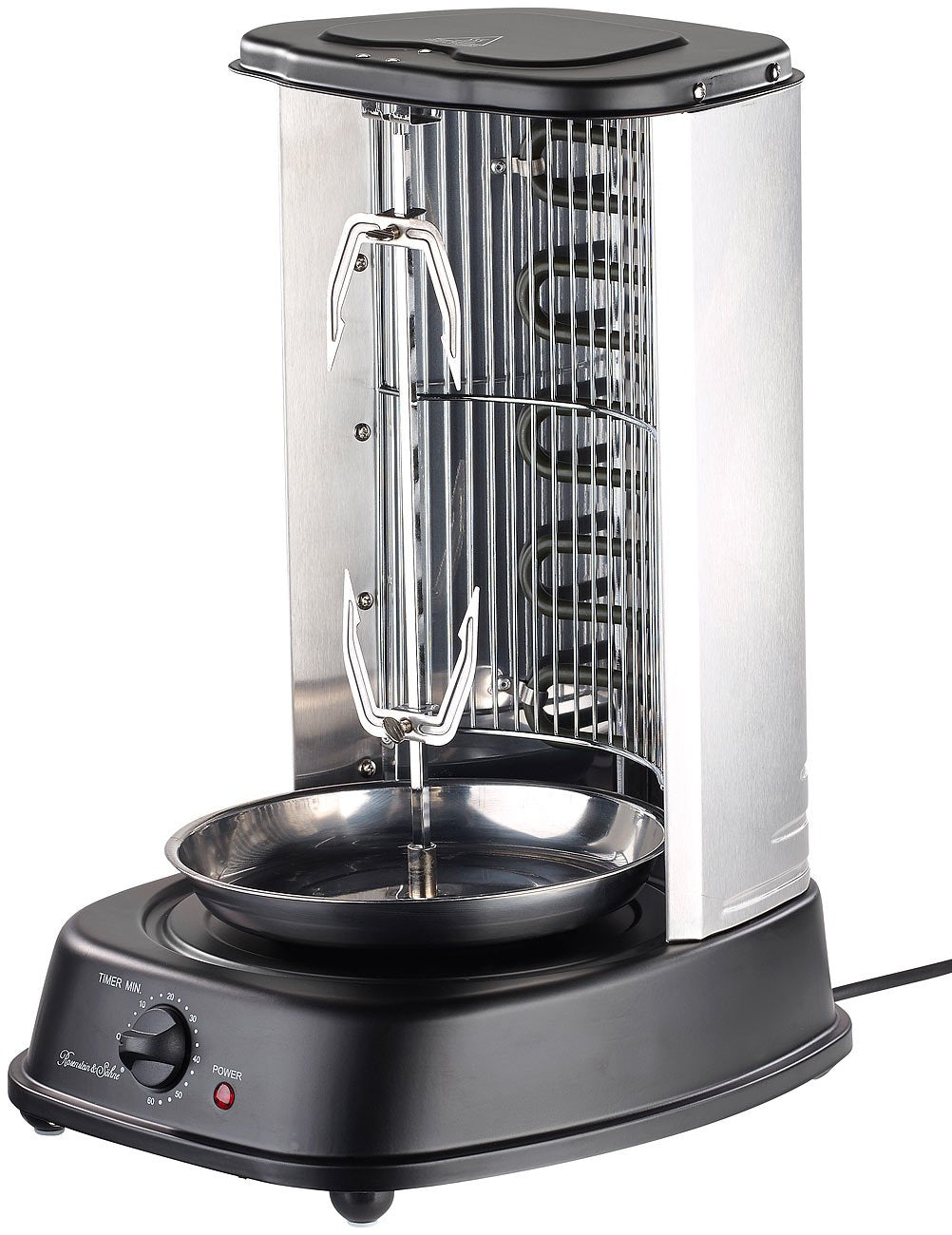 Rosenstein & Söhne Gyrosgrill: Döner- und Gyros-Grill, 2.000 Watt, Mittelspiess mit Spiessgabeln, Ti