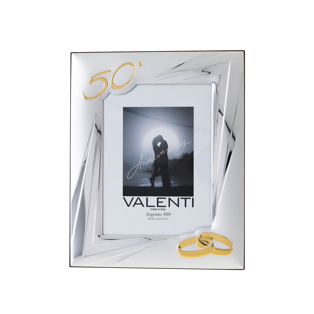 VALENTI & CO. - Silberrahmen 13x18 cm goldene Hochzeit - 50 Jahre Ehe oder für das Fünfzigste von El