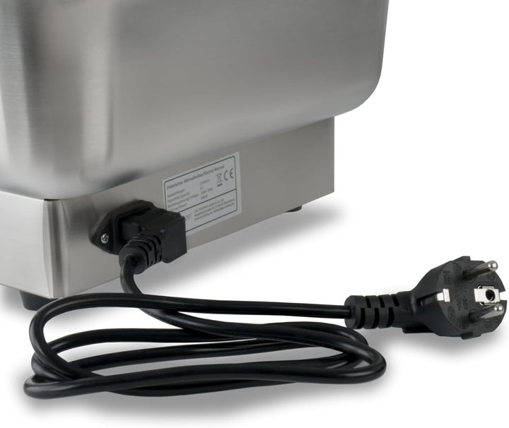 Mahlzeit elektrischer Edelstahl Chafing Dish mit GN 1/1 | 9 Liter | bis 80°C mit Display | Speisenwä