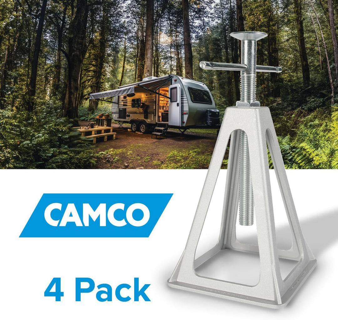 Camco Olympian Aluminium-Wagenheberständer, unterstützt bis zu 2,7 kg, 4 Stück (44560) 4er-Packung,
