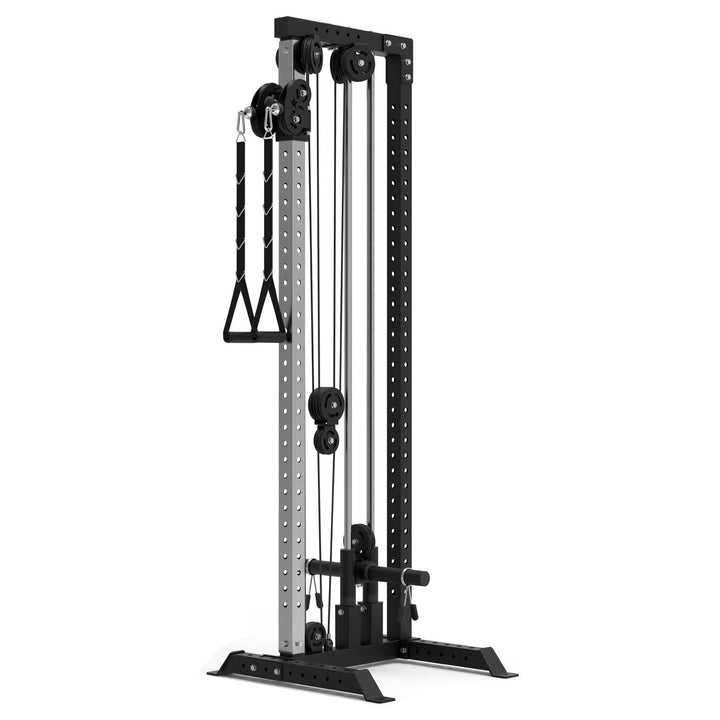 Train Hard® Bodenmontage Latzugturm, Kabelzuganlage, Seilzugstation zur Brandneues Modell 2024 A:1F0