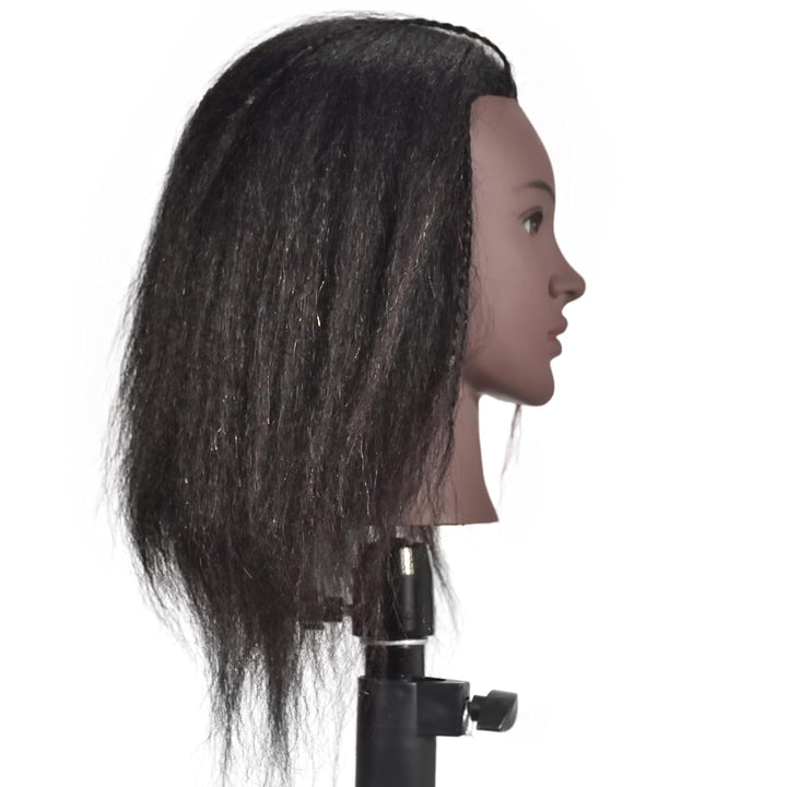 RUISIMEI Ausbildung Kopf 100% echtes Haar Kosmetologie Schaufensterpuppe Kopf Manikin Puppe Kopf (Cl