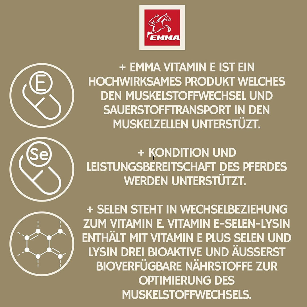 Selen Vitamin E Lysin Liqud + Booster für Pferde gesunde Muskulatur erhalten Pferd Vitamin E-Selen L