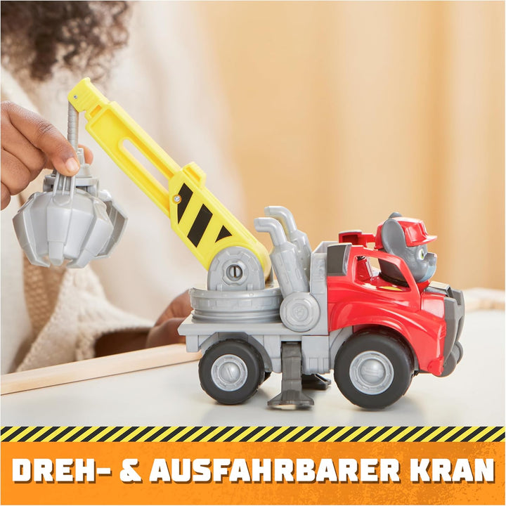 Rubble & Crew - Kran-Baufahrzeug mit Charger-Figur (Basis Fahrzeug), Spielzeug für Kinder ab 3 Jahre