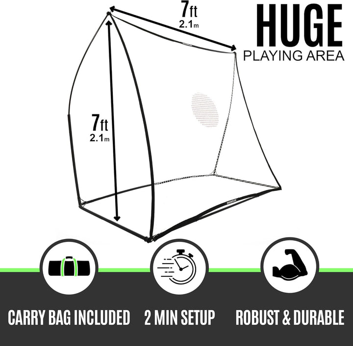 QuickPlay Sport Limited Rebounder Rückprallwand Spot 2.1 x 2.1M ( 7x7f) Schwarz, 2.1 x 2.1M ( 7x7f)