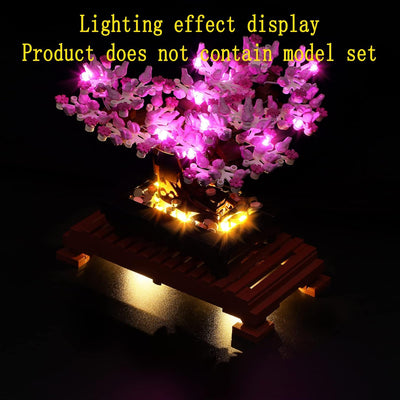 GEAMENT LED Licht-Set (Pink) Kompatibel mit Lego Bonsai Baum (Bonsai Tree) - Beleuchtungsset für Cre