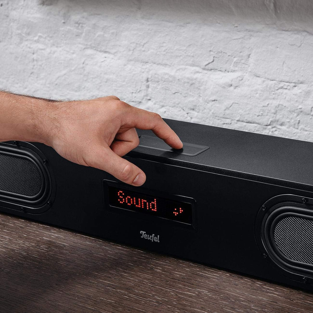 Teufel CINEBAR Ultima - Leistungsstarke Soundbar 380 Watt, Eingebauter XXL-Subwoofer, Dynamore Ultra