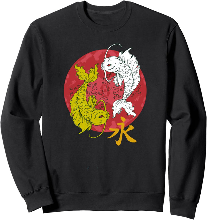 Fische, Yin und Yang, Kanji-Sternzeichen-Symbol Sweatshirt