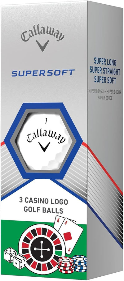 Callaway Golf 2023 Supersoft Golf Balls (One Dozen) Casino One Dozen, Casino One Dozen