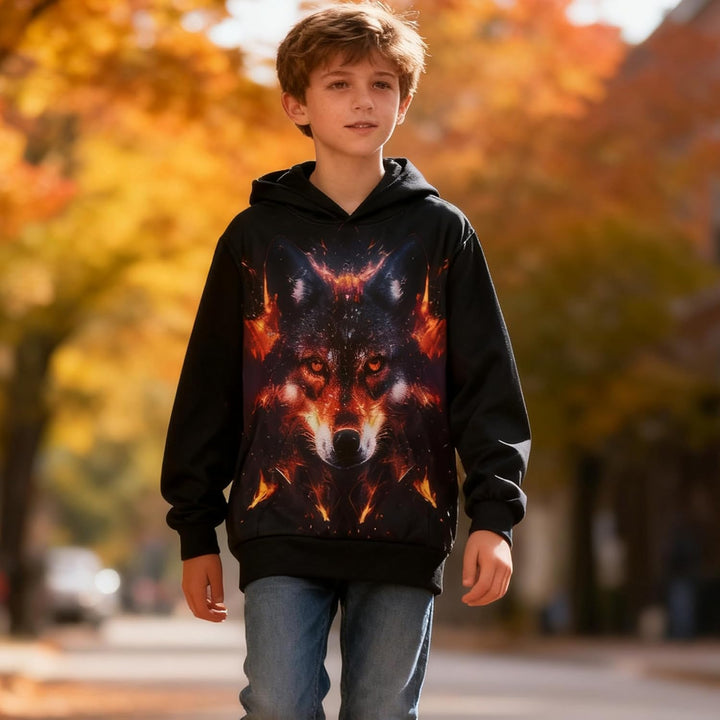 kids4ever Unisex Kinder Hoodie 3D Lustig GedrucKt Kapuzenpullover Langarm Pullover Hoodies Sweatshir
