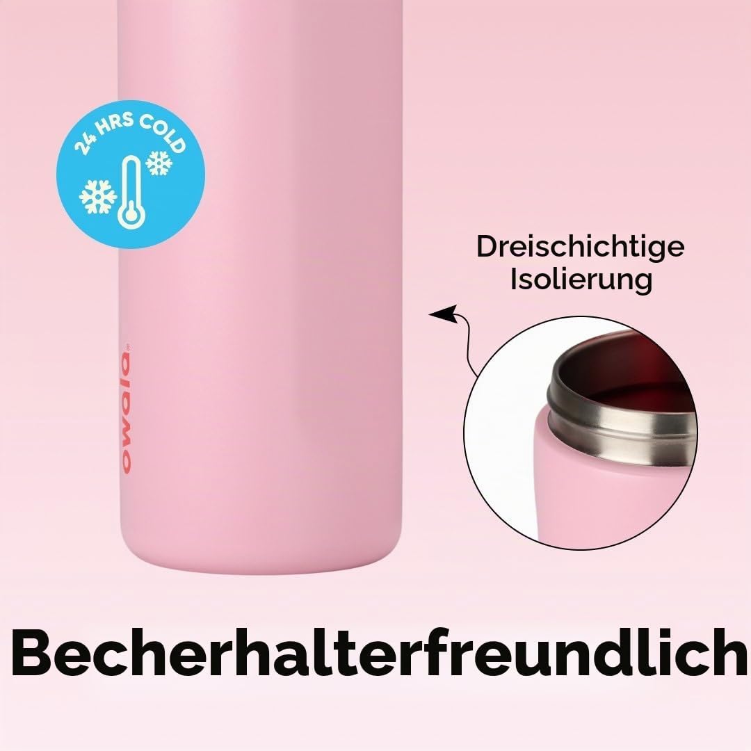 Owala FreeSip Isolierte Edelstahl Trinkflasche mit Strohhalm, 710 ml – BPA-frei, optimal für Sport,