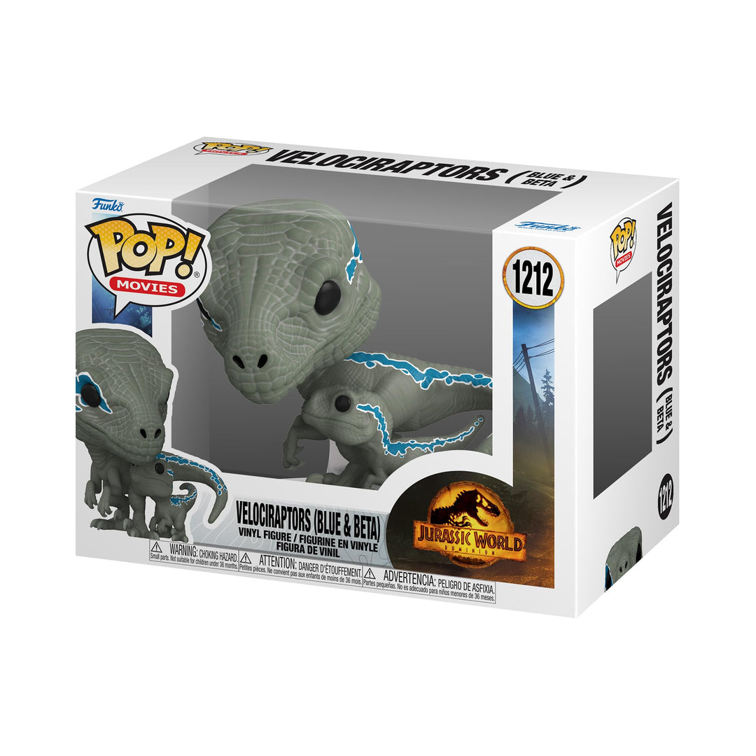 Funko Pop! & Buddy: Jurassic World Dominion -Velociraptor - Blue & Beta - Vinyl-Sammelfigur - Gesche