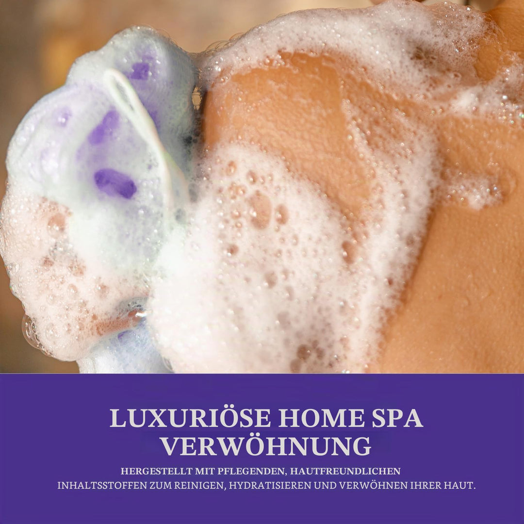 SPA LUXETIQUE Wellness Set für Frauen - 8tlg Lavendelduft Bade Geschenkset mit Duschgel, Bodylotion,
