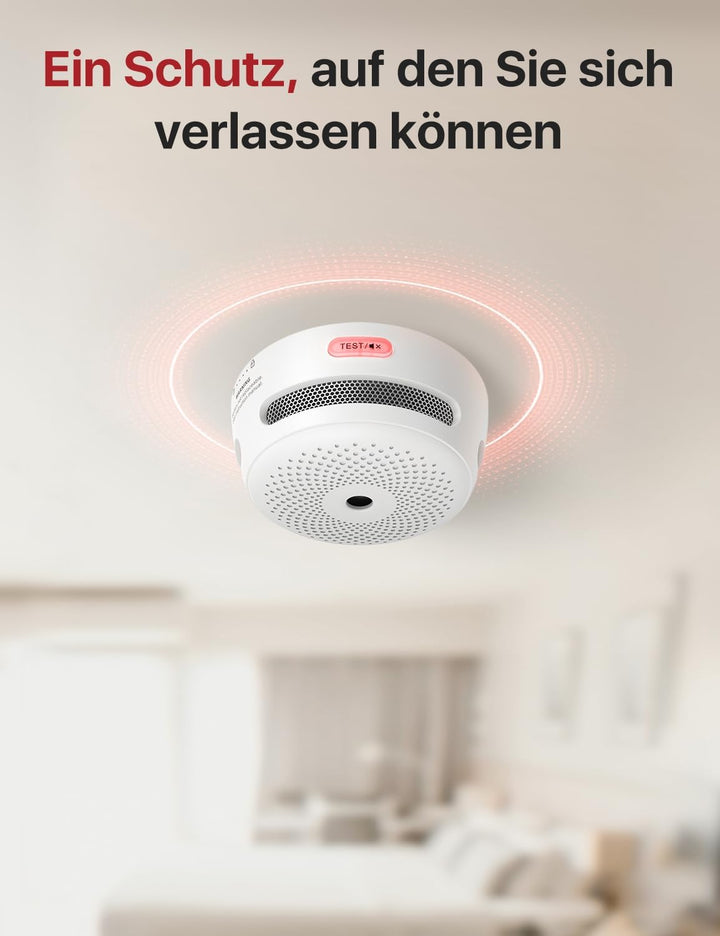 X-Sense Rauchmelder Mini Feuermelder mit 10 Jahren Batterielaufzeit, TÜV und EN14604 Zertifizierter