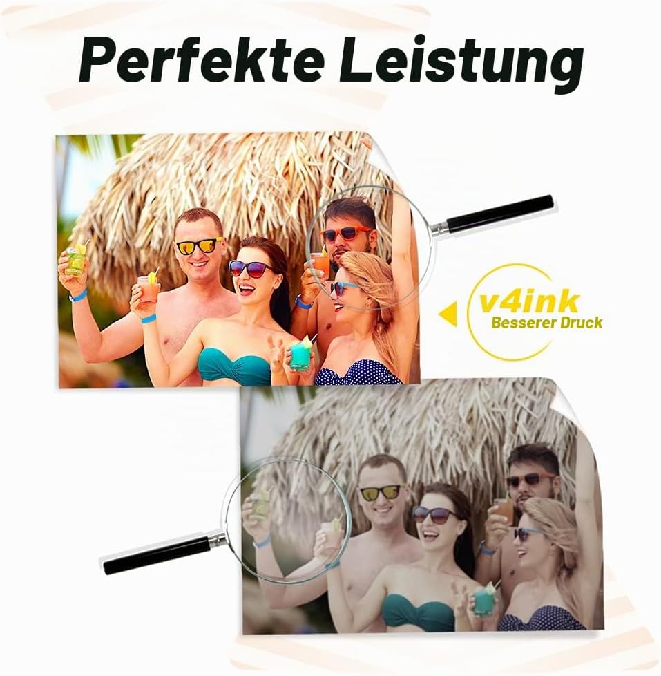 v4ink CB540A 125A wiederaufbereitete Tonerkartuschen, kompatibel für HP 125A CB540A CB541A CB542A CB