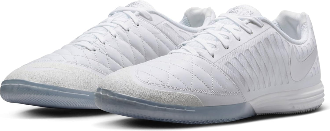 Nike Herren Lunargato II Low Top Fussballschuh für Hallen-und Hartplätze Fussball 38 EU White Chrome