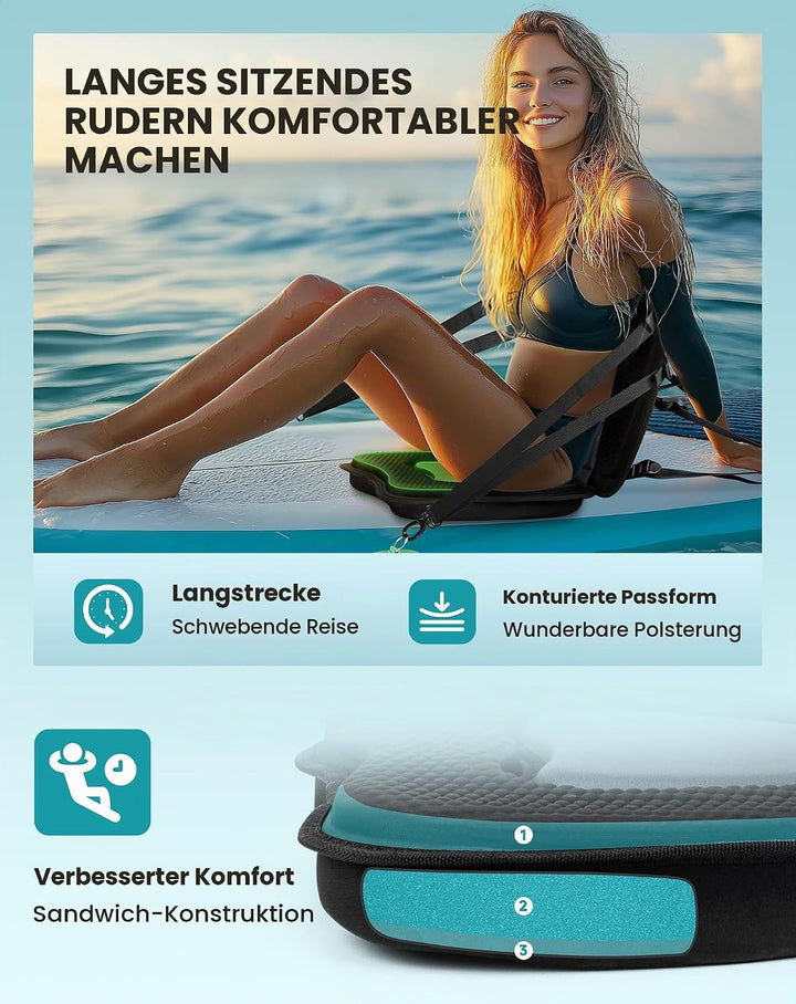 BRANTMAKER SUP Sitz für Stand up Paddle, Kajak Sitz, 120KG Tragkraft Verdickter Sup Sitz Nachrüsten,