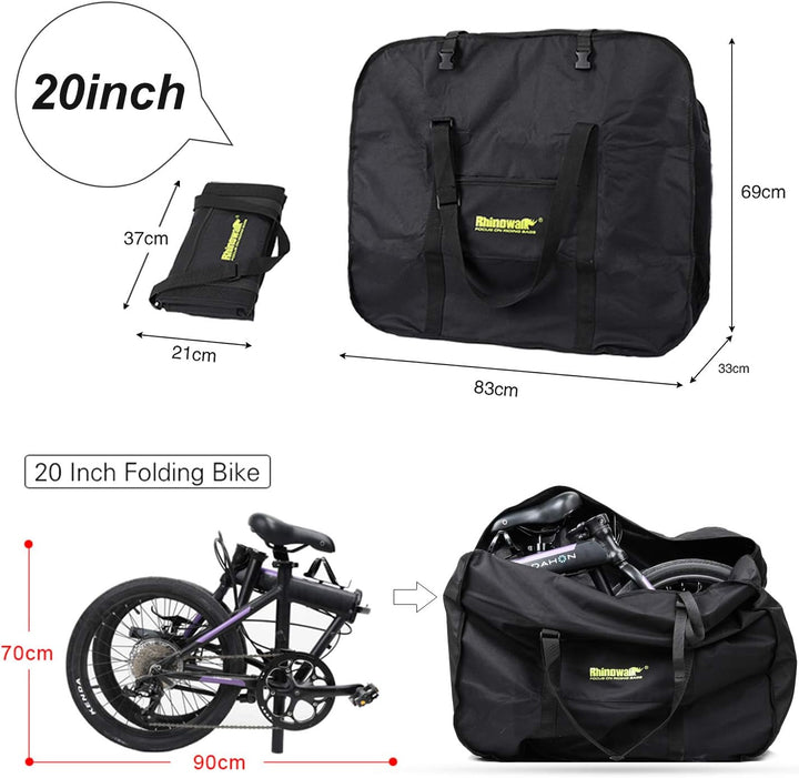 Rhinowalk 14-20 Inch Fahrrad Transporttasche Wasserdicht Klapprad Tasche Tragetasche Faltrad Transpo