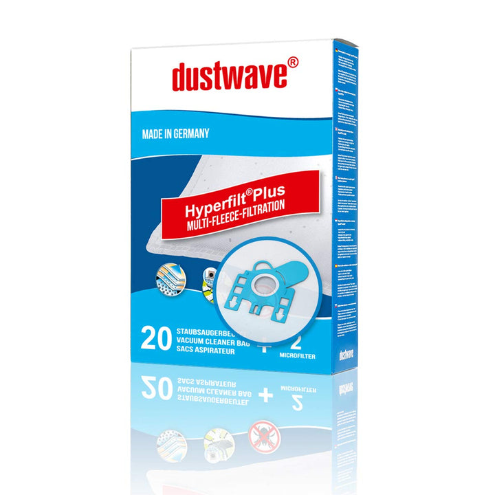 Sparpack - 20 Staubsaugerbeutel + Filter passend für Miele Typ F/J/M, S4 Ecoline, S5 Ecoline, Tango,