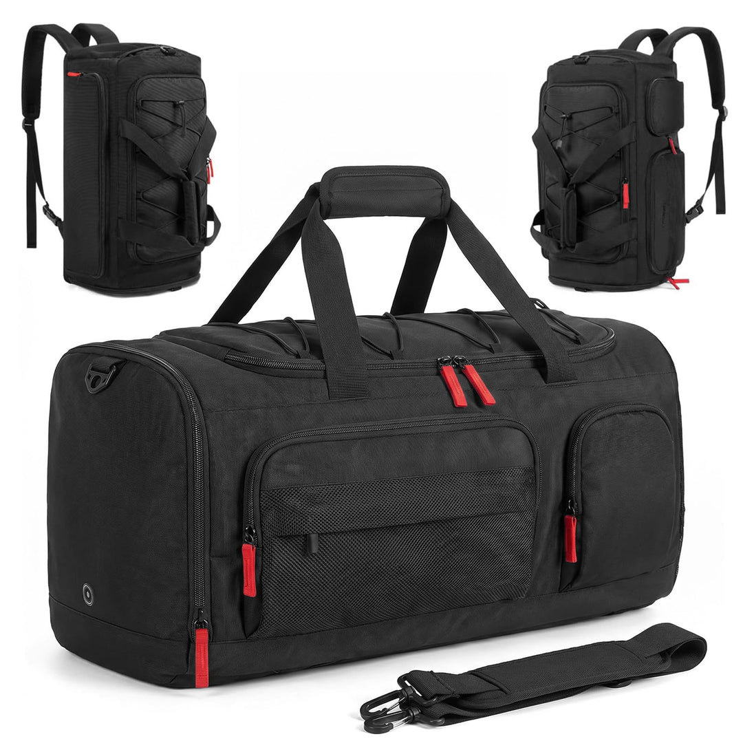 40L Sporttasche für Herren &amp; Damen 3-IN-1 Reisetasche mit Schuhfach und Nassfach als Rucksack tragba