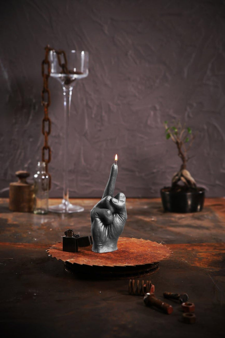 Candellana Candles Candellana- Middle Finger Candle-Gray, Hand FCK Gray, Hand FCK Gray