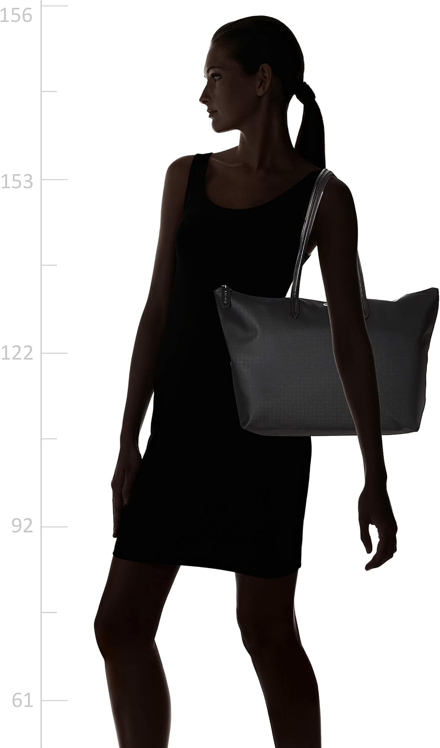 Lacoste Damen Nf1888po Umhängetaschen Schwarz, Schwarz