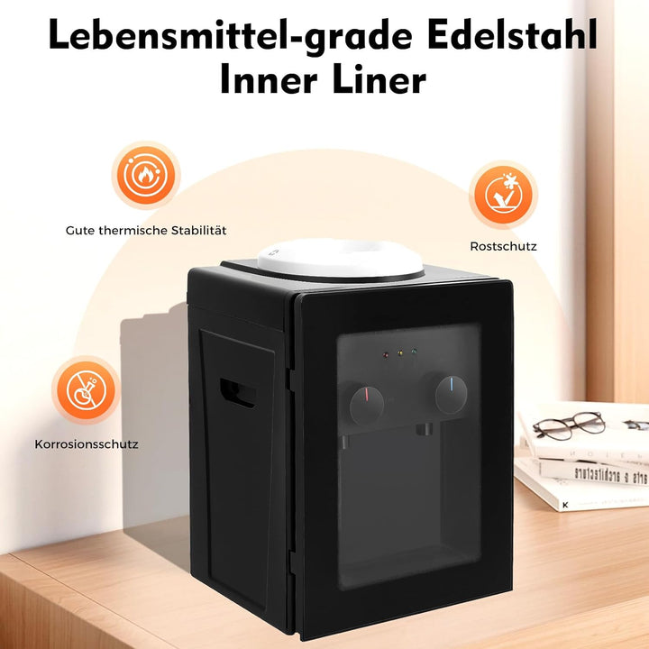 550W Elektrischer Wasserspender, Water Dispenser für 3,5L, 5L, 10L, 18L Wasserfässer, Kalt Heiss Dop
