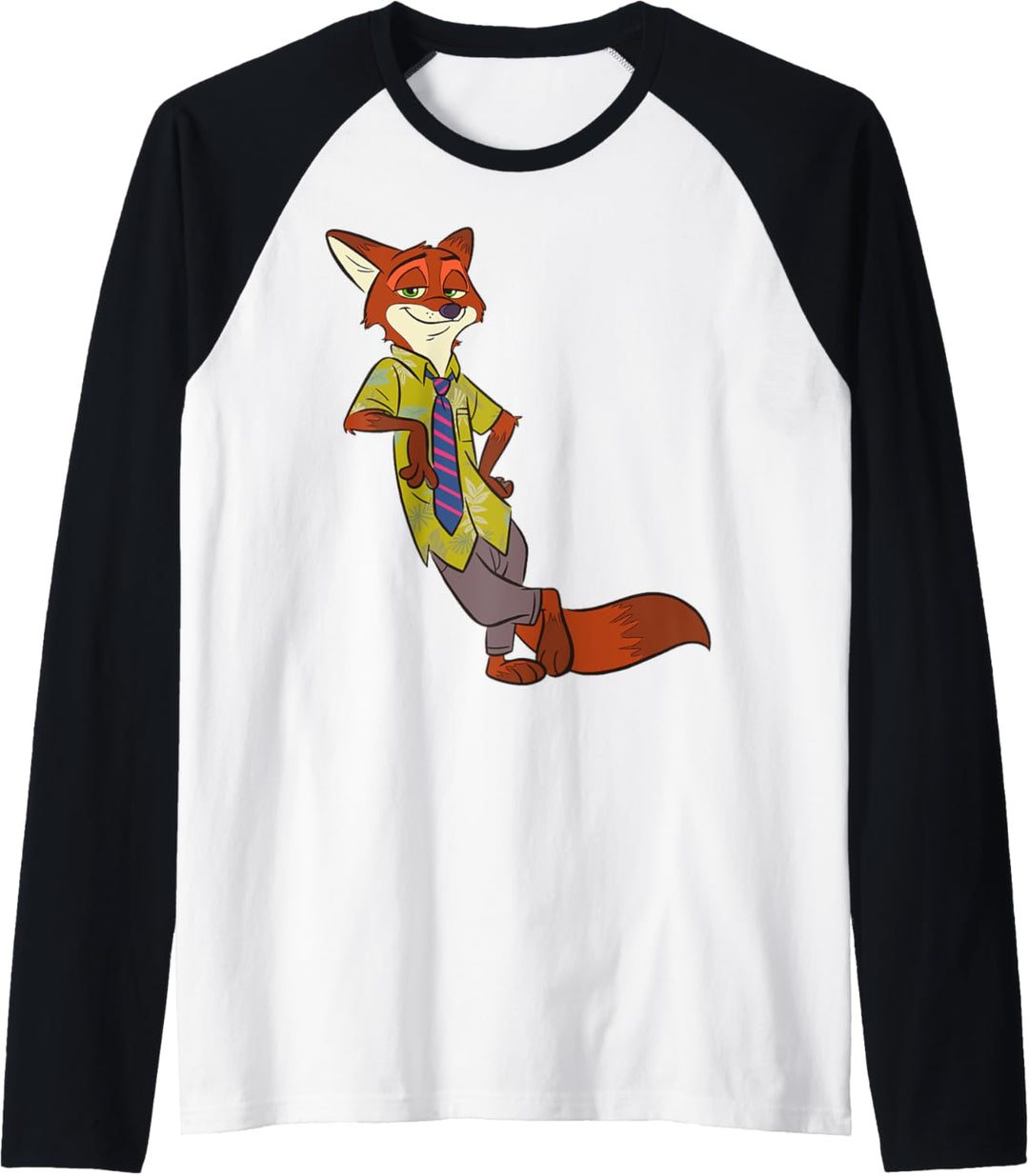 Disney Zootopia Cool Fox Nick Wilde Leaning Raglan