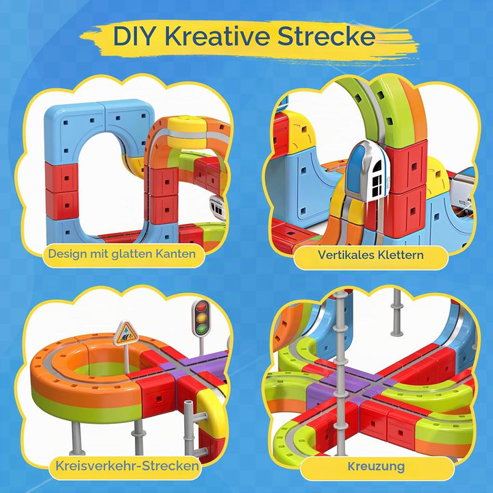 Elektrisches Eisenbahn Set, DIY Electric Train Set mit Schwerkraft Defying 3D-Layouts &amp; Magisches Sc