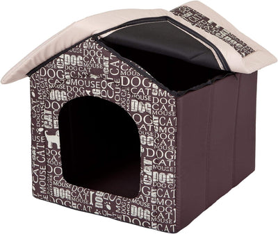 PillowPrim Hundehütte Hundehöhle Hundebett Hundehaus Katzenhöhle kleine S - 38x32 cm textaufdruck S